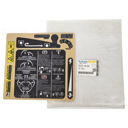 Kubota Set Label Part # K3181-65180