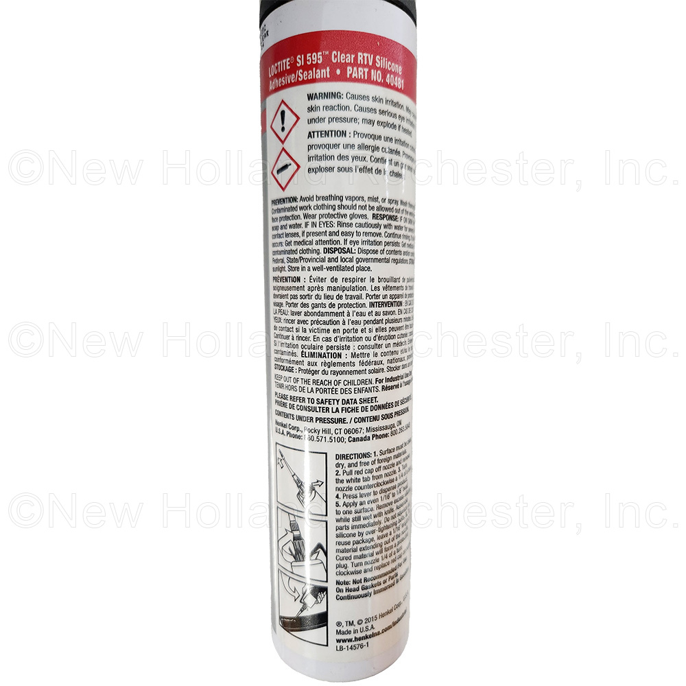 LOCTITE RTV Clear Silicone 190ml Power Can Aerosol Part # MC40481 - Image 2