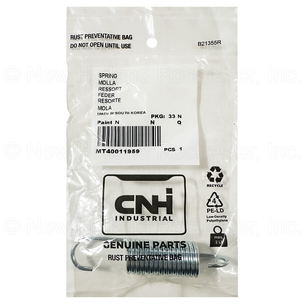 New Holland Spring Part # MT40011959 - Image 3