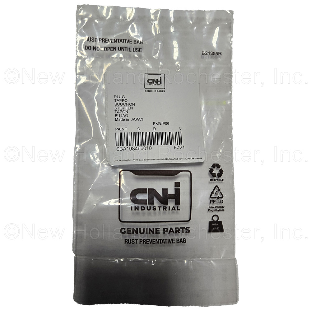 New Holland Plug Part # SBA198466010 - Image 4