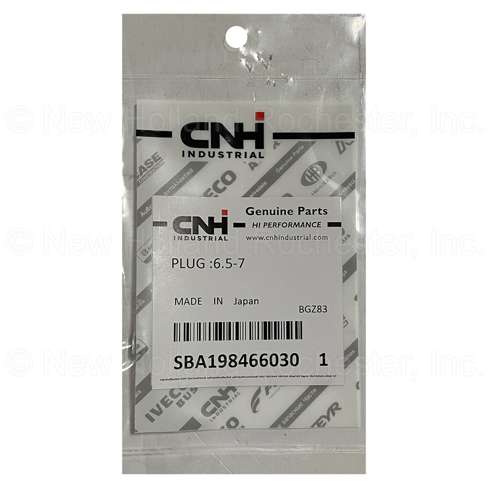 New Holland Plug Part # SBA198466030