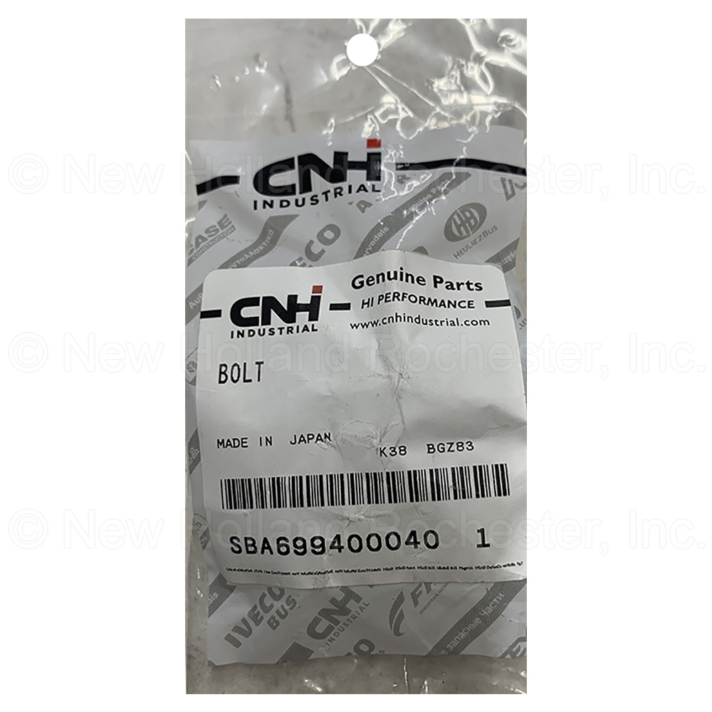 New Holland Bolt Part # SBA699400040 - Image 2