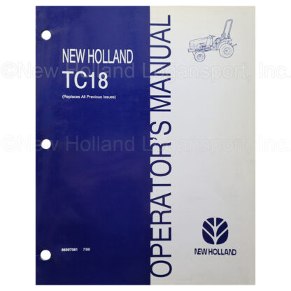 New Holland Operator's Manual Part # 86597081