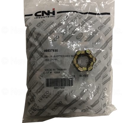New Holland Slotted Nut Part # 86637930