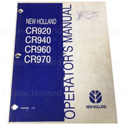 New Holland Operator's Manual Part # 87025995
