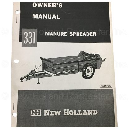 New Holland 331 Manure Spreader Operator's Manual Part # 42033110