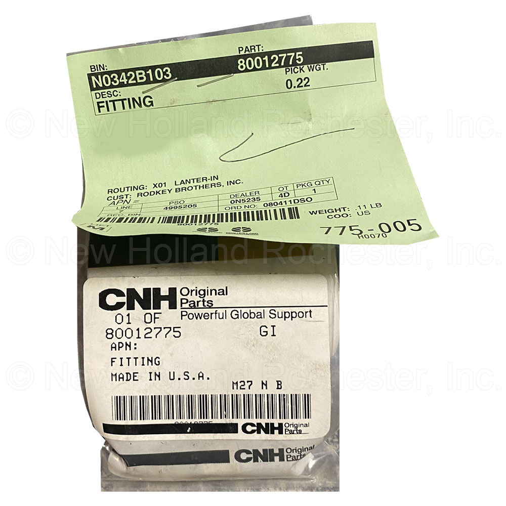New Holland Fitting Part # 80012775 - Image 2