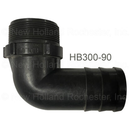 Banjo 3" Male Thread X 3" 90-Deg Hose Barb Part # HB300-90