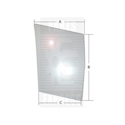 Case IH LH Lower Front Glass Aftermarket Part # WN-1340196C1