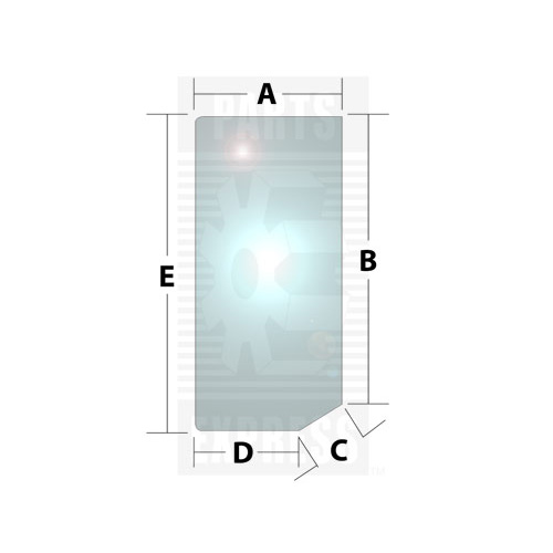 Ford New Holland Case IH RH Lower Front Glass Aftermarket Part # WN-82001924