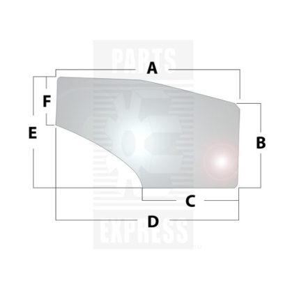 Ford New Holland Case IH LH Glass Door Aftermarket Part # WN-82036001