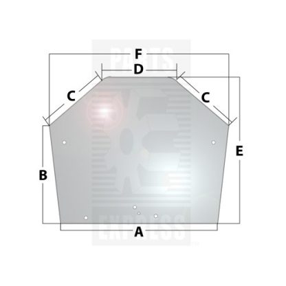 Ford New Holland Rear Glass Aftermarket Part # WN-86002901