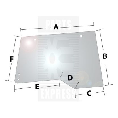 Case IH RH Side Glass Aftermarket Part # WN-96671C3