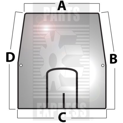 John Deere Front Windshield Glass Aftermarket Part # WN-R135976