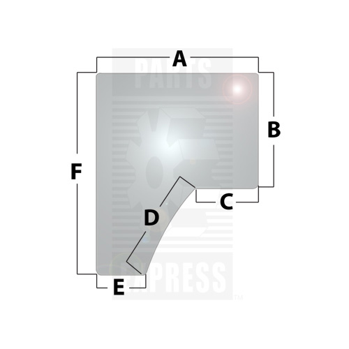 John Deere LH Glass Door Aftermarket Part # WN-R157210