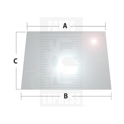 John Deere Upper Windshield Glass Aftermarket Part # WN-R96187