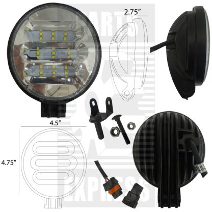 John Deere Round LED Light Aftermarket Part # WN-RE575338