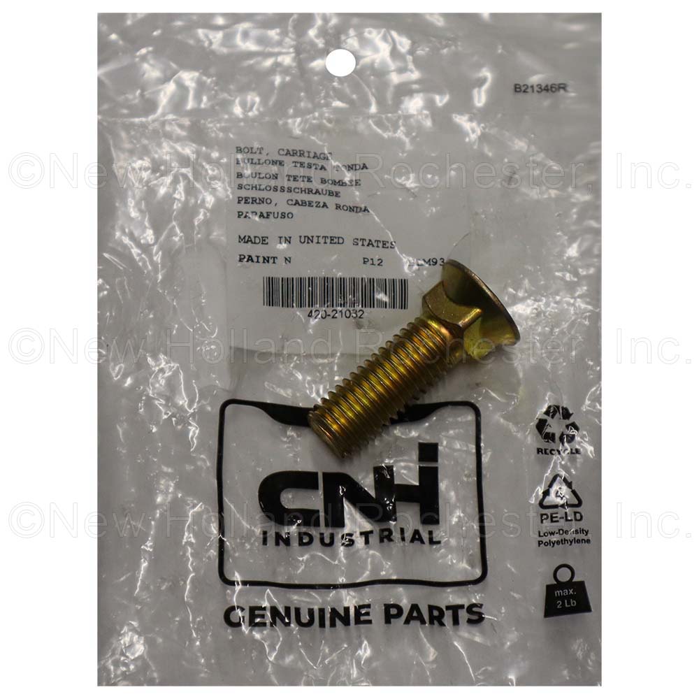 New Holland Carriage Bolt Part # 420-21032
