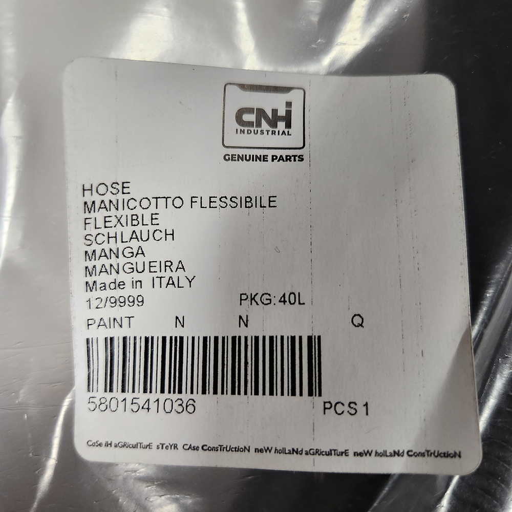 New Holland Hose Part # 5801541036 - Image 2