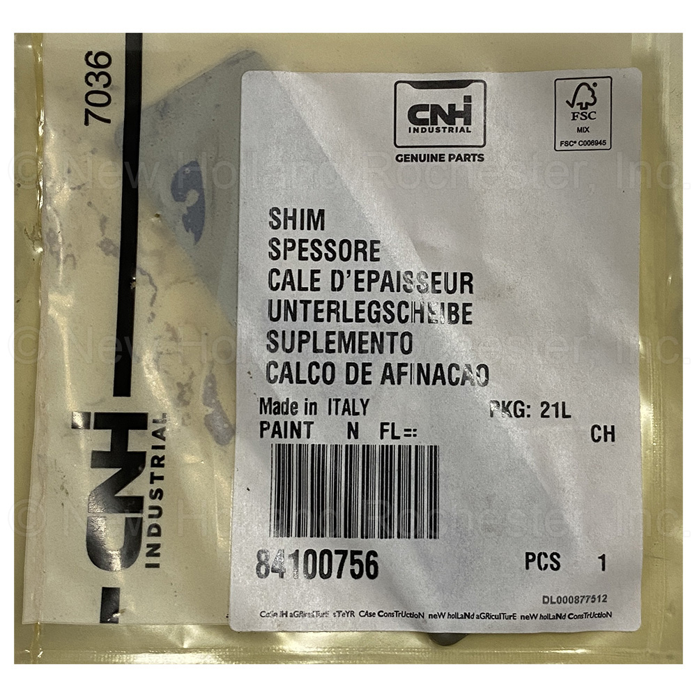 New Holland Shim Part # 84100756 - Image 2