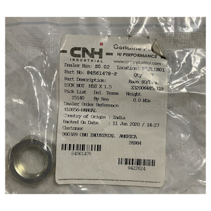 New Holland Lock Nut Part # 84561478