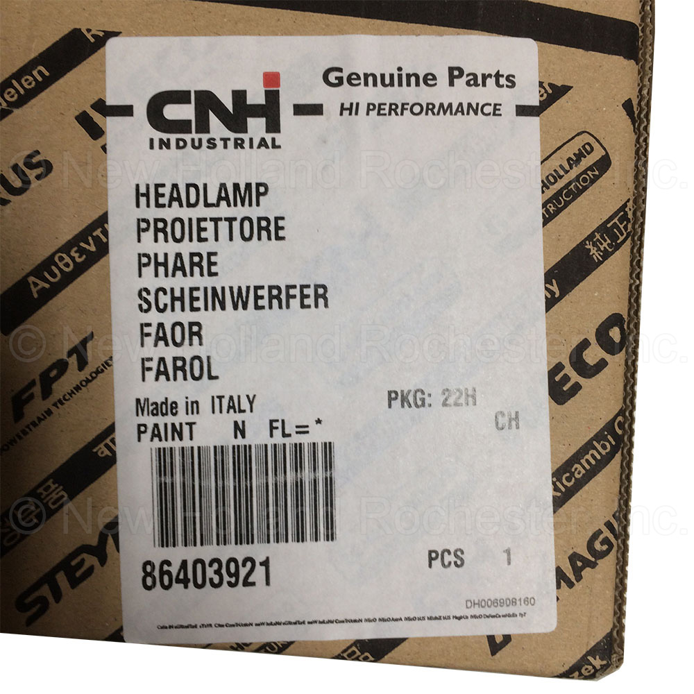 New Holland Headlamp Part # 86403921 - Image 3