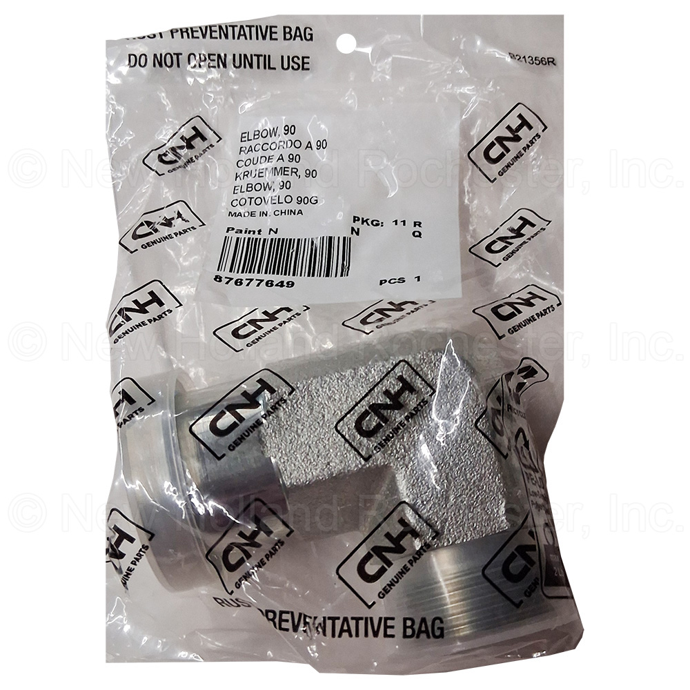 New Holland 90-Degree Elbow Part # 87677649
