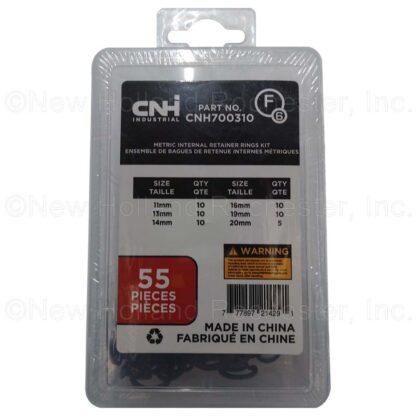 New Holland Metric Internal Retaining Rings Kit Part # CNH700310