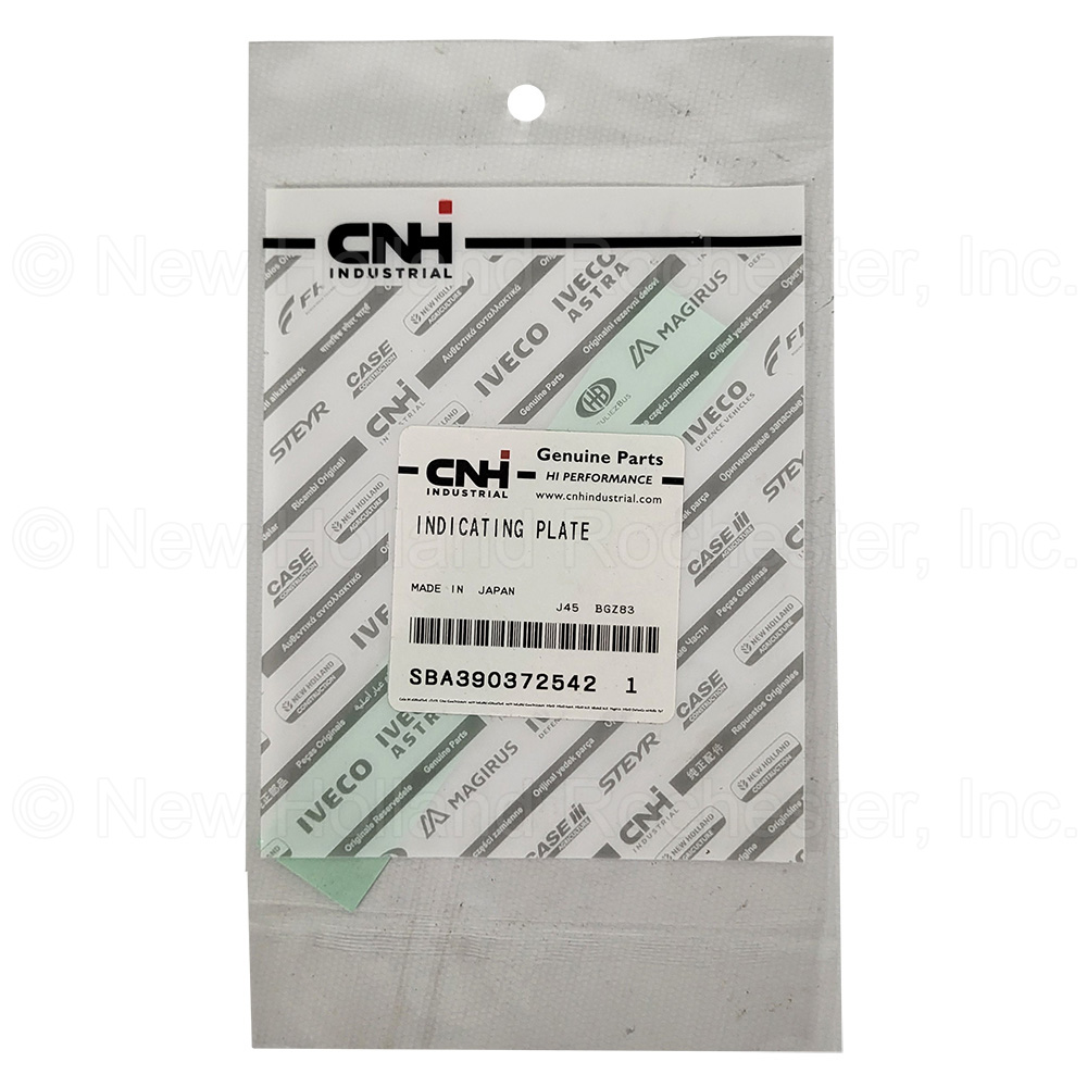 New Holland Decal Part # SBA390372542