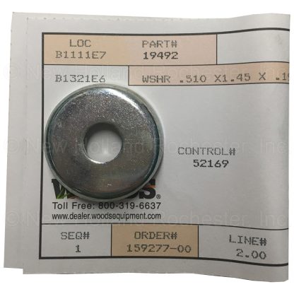 Woods Cup Washer 0.453 x 1.45 x 0.19 Part # 19492