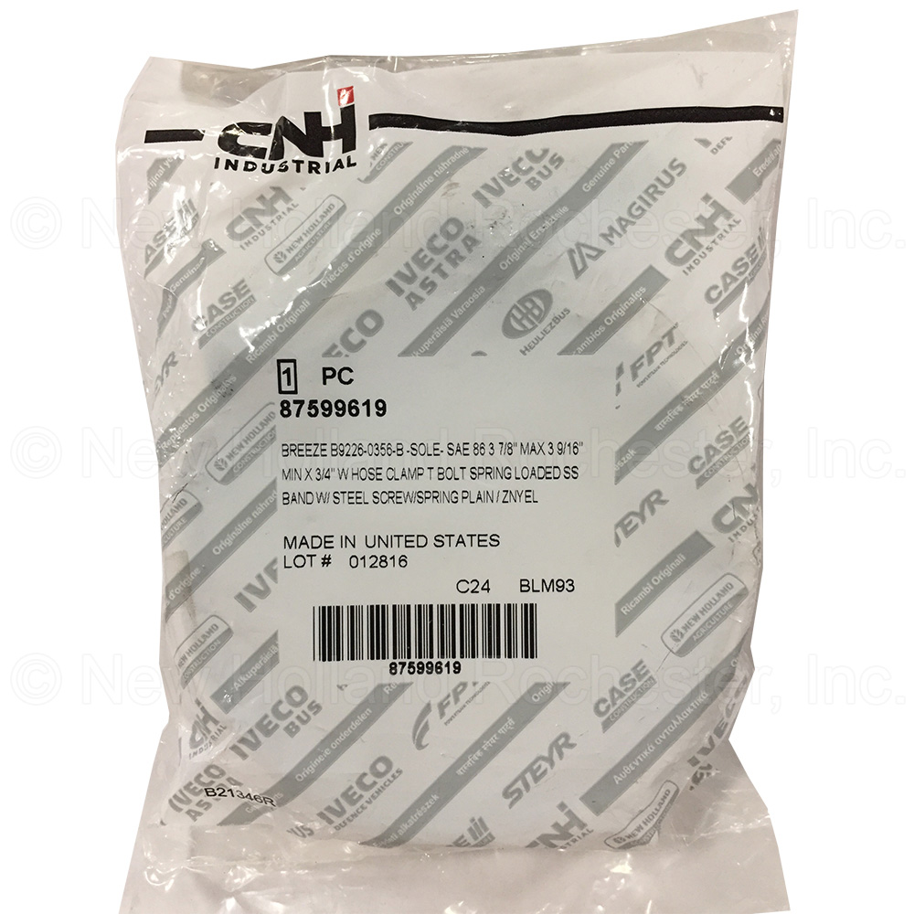 New Holland Special Clamp Part # 87599619 - Image 2