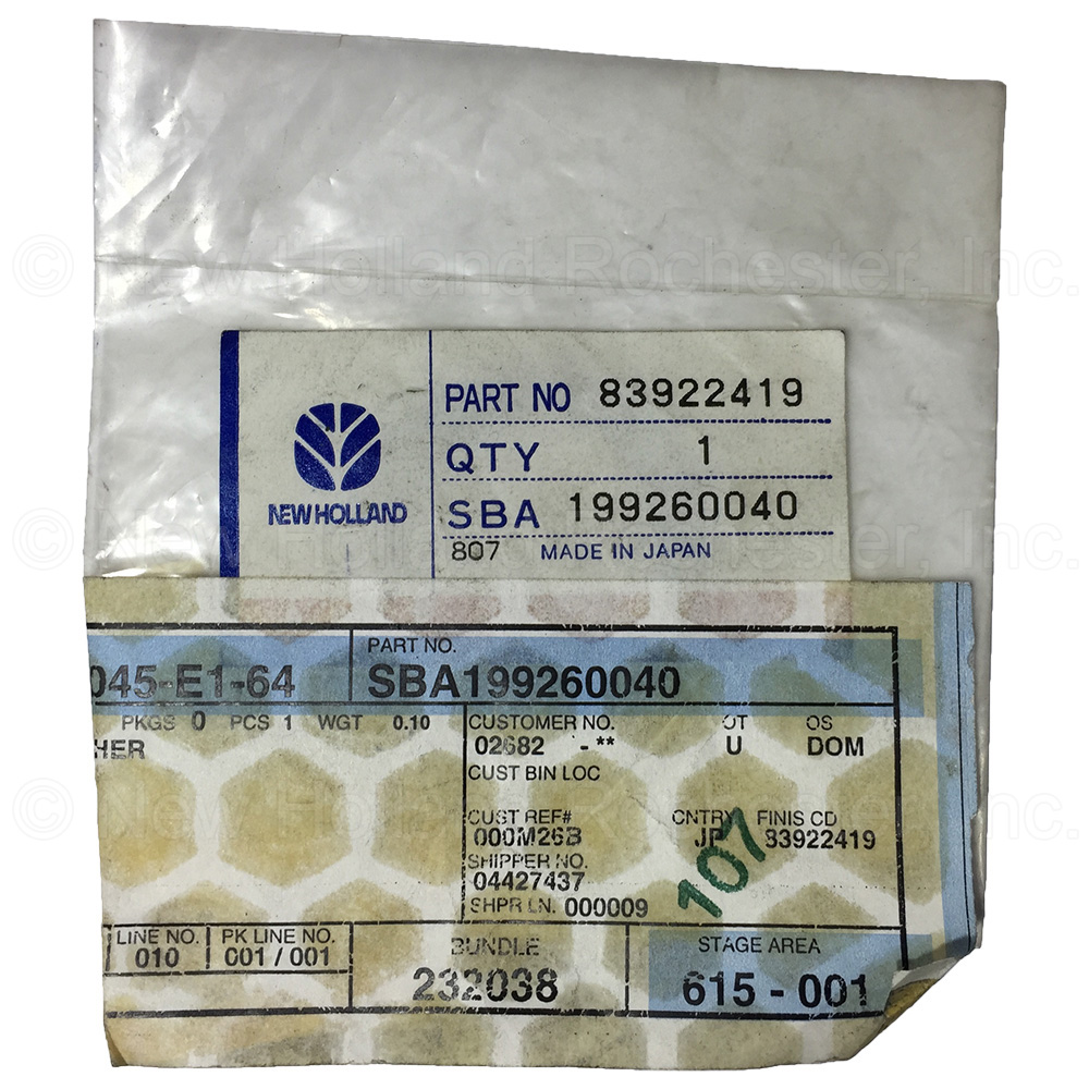 New Holland Thrust Washer Part # SBA199260040