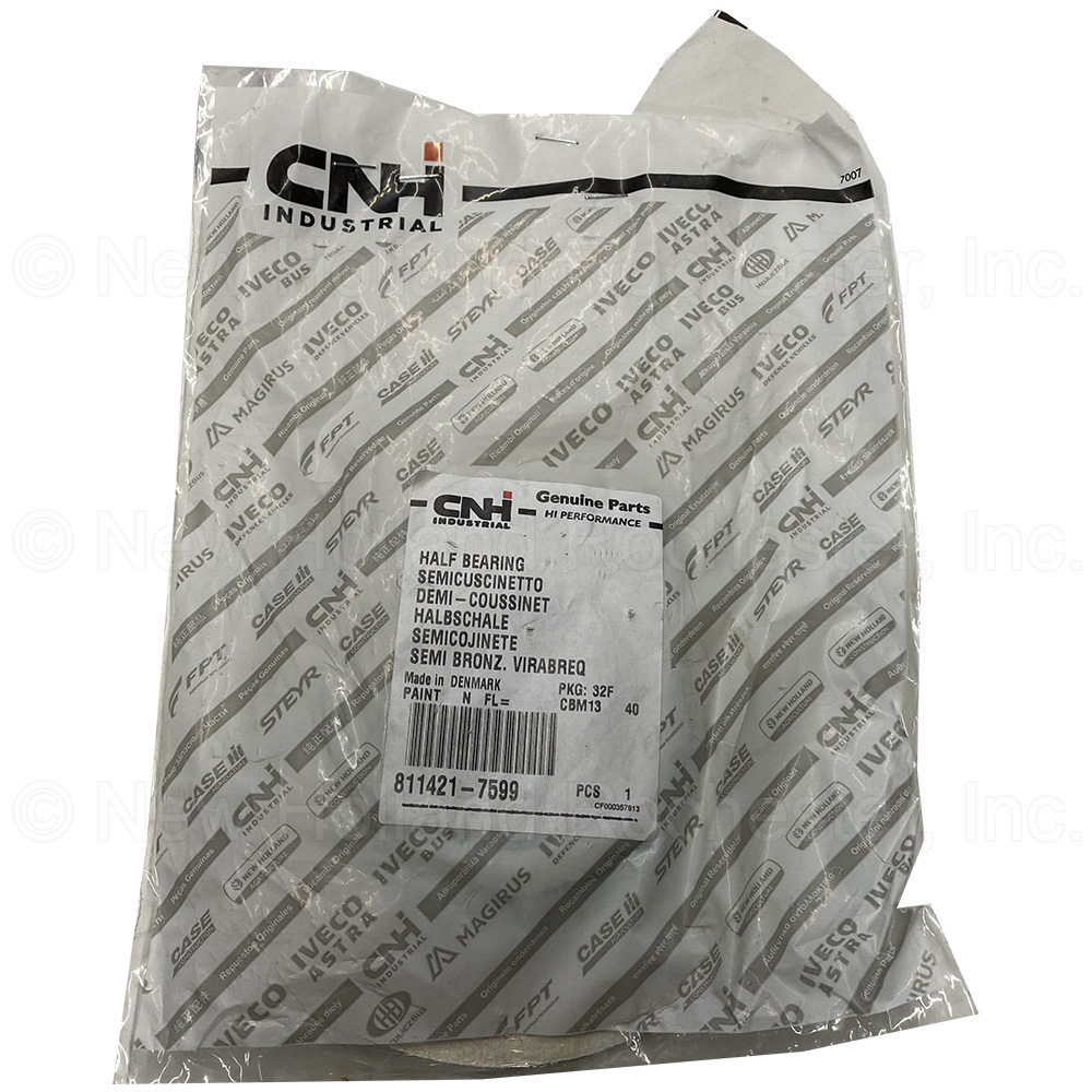 New Holland Half Bearing Part # 811421-7599 - Image 2