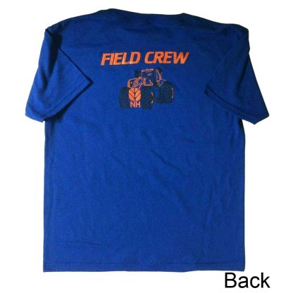 New Holland Royal Blue Field Crew T-Shirt Size Youth Large (14-16) Part # Field Crew-L