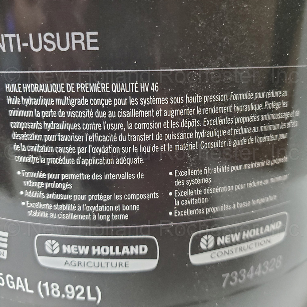 CNH Industrial 5 Gal Premium Hydraulic Oil HV 46 MultiGrade AW MAT3530