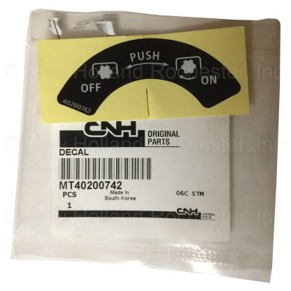 New Holland Decal Part # MT40200742