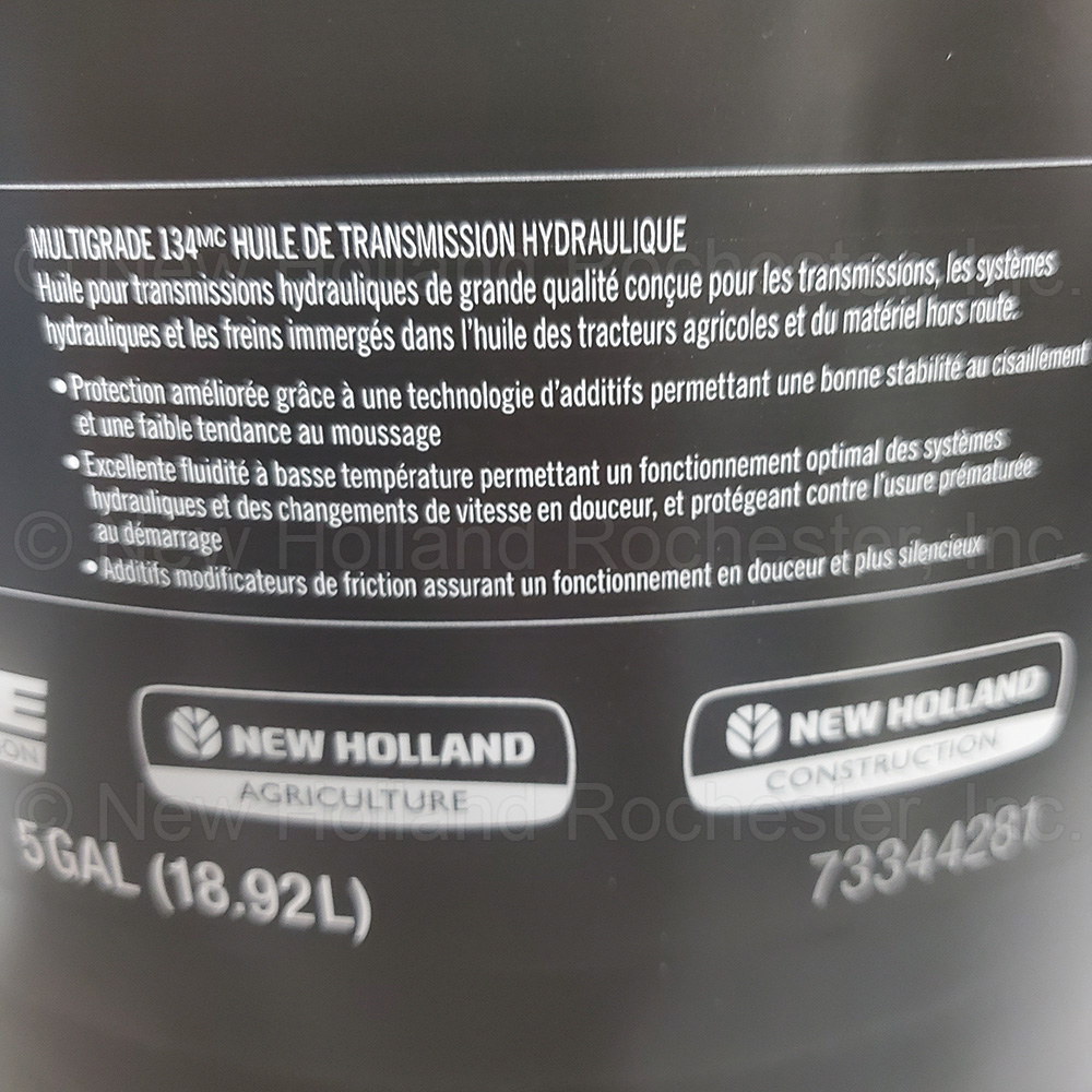 New Holland 2.5 Gal Multigrade 134 Hydraulic Transmission Oil Part #  73344280