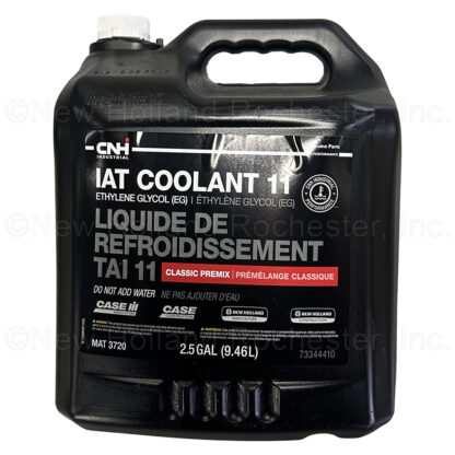 CNH Industrial 2.5 Gal IAT Coolant II Classic Premix Ethylene Glycol (EG) MAT 3720 Part # 73344410
