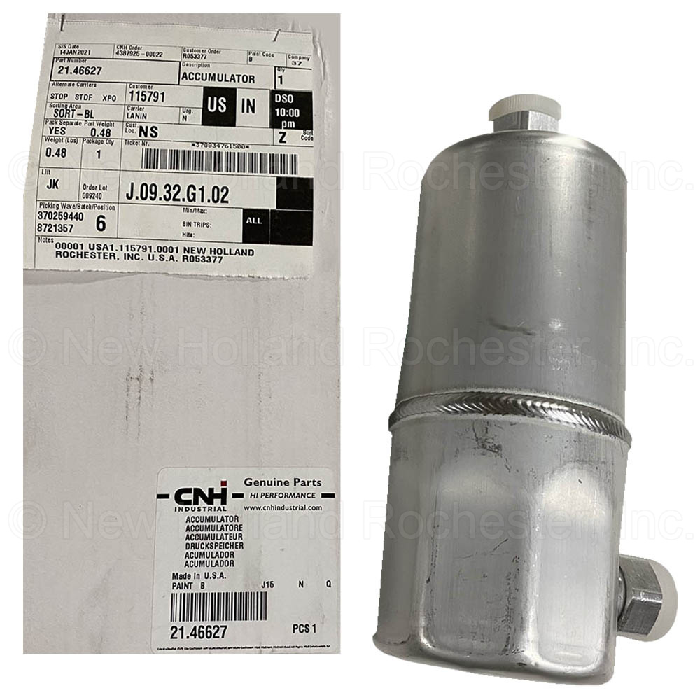 New Holland Accumulator Part # 21.46627 - Image 2