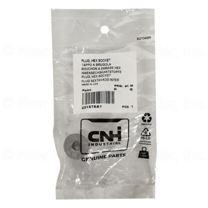 New Holland Hex Socket Plug Part # 221578A1