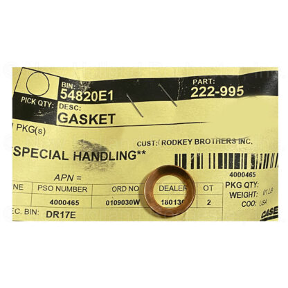 New Holland Sealing Washer Part # 222-995