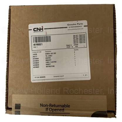 New Holland Block Heater Kit Part # 48198821