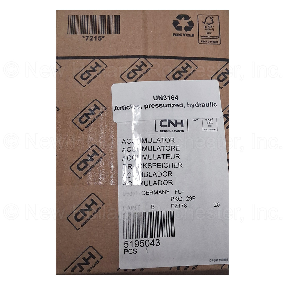 New Holland Accumulator Part # 5195043 - Image 3