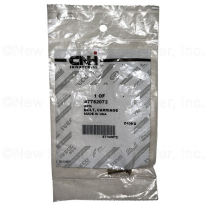 New Holland Carriage Bolt Part # 87752072