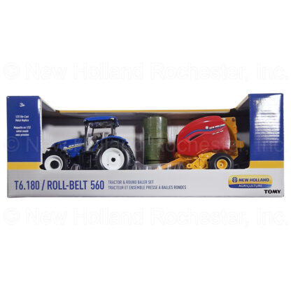 New Holland 1/32 T6.180 Tractor with Roll-Belt 560 Baler Toy Part # ERT13966