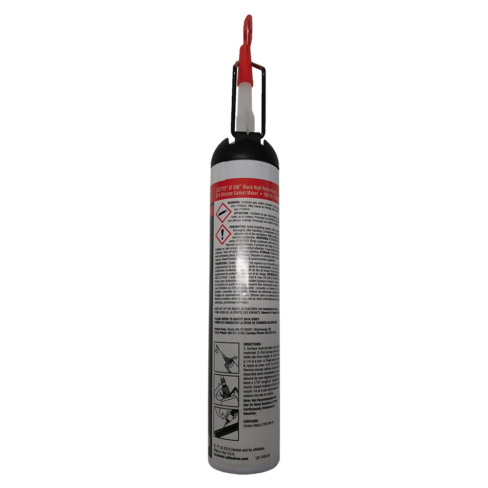 LOCTITE RTV 598 Black Silicone Gasket Maker 6.42 Fl Oz Power Can Aerosol Part # MC40463 - Image 2