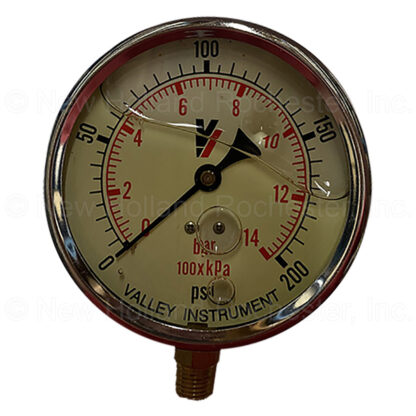 New Holland 200 PSI 4" SS Liquid Filled Gauge Part # 07.28424