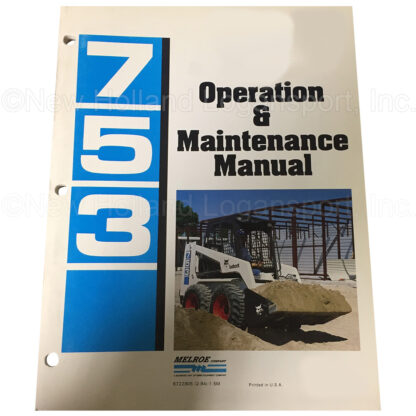Bobcat 753 753H LDR Operator Manual Part # 6722905