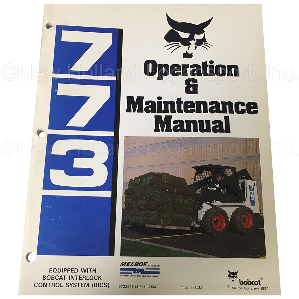 Aftermarket 773 Operator Manual Part 6722935AM fits Bobcat New