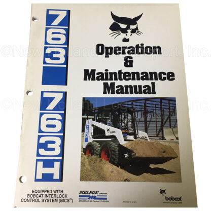 Bobcat 763 Operator Manual Part # 6724027